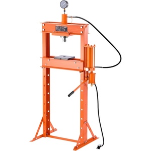 image:imageVEVOR Hydraulic Shop Press 12 Ton26000lbs HFrame 4Hold Adjustable Height with Movable Plates for Garage or Professional Users Orange20T