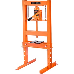 image:imageVEVOR Hydraulic Shop Press 12 Ton26000lbs HFrame 4Hold Adjustable Height with Movable Plates for Garage or Professional Users Orange6T