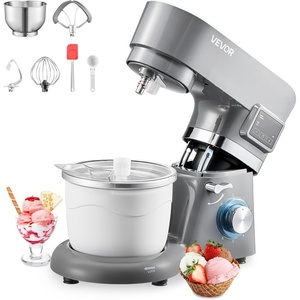 image:imageVEVOR Ice Cream Maker 211 Qt Large Capacity Electric Automatic IceCream Machine with Easy Operation amp Cleaning Stainless Steel Shell for Homemade Frozen Yogurt Fruit Sorbet Gelato Silver18 Qt