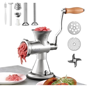 image:imageVEVOR Manual Meat Grinder 304 Stainless Steel Hand Crank Meat Mincer with Steel Table Clamp Sausage Stuffer with 2 Cutting Plates amp Sausage Tube Food Grinder for Beef Chili Pork Kitchen Tabletop5Suction Cup