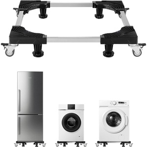 image:imageVEVOR Mini Fridge Stand 275 to 354 Universal Mobile Base with 4 Strong Feet 4 Locking Swivel Wheels Adjustable Furniture Mover Mobile Base for Washing Machine Refrigerator Washer and Dryer