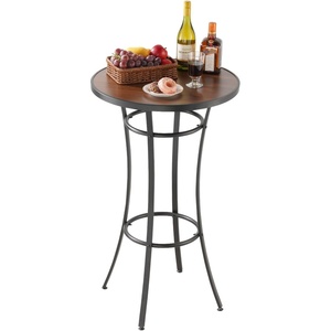 image:imageVEVOR Outdoor Bar Table 47 x 15 in Patio Bar Table Waterproof Top amp Sturdy Metal Frame Rectangle Counter Height Dining Tables Outdoor Furniture for Balcony Yard Hot Tub Poolside IndoorRound