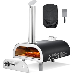 image:imageVEVOR Outdoor Pizza Oven 12 Inch Wood Fired Pizza Ovens Pellet PizzaStove with Thermometer Portable PizzaMaker for Outside Backyard Patio Camping PizzaStone Carry Bag Shovel BlackBlack