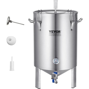 image:imageVEVOR Pressure Fermenter 15 PSI 8 Gal30L AllinOne Stainless Steel Conical Secondary Fermentation Bucket for Wine Beer Brewing Equipment16 GalFermenter10