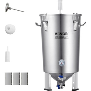 image:imageVEVOR Pressure Fermenter 15 PSI 8 Gal30L AllinOne Stainless Steel Conical Secondary Fermentation Bucket for Wine Beer Brewing Equipment8 GalFermenter10