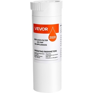 image:imageVEVOR Refrigerator Water Filter for GE XWF Fridge Filter Replacement Compatible with XWFNOT XWFE GBE21 GDE21 GDE25 GFE24 Carbon Block Filtration Reduce Chlorine Taste amp Odor Lead 1 PackWhite