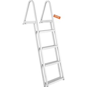 image:imageVEVOR Removable Dock Ladder 4 Steps 350 lbs Load Capacity Pontoon Boat Ladder with 4 Wide Step amp Nonslip Mat for ShipLakePoolMarine Boarding24 x 179 x 60 inch