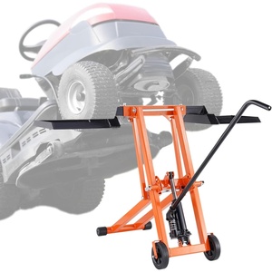 image:imageVEVOR Ride on Lawn Mower Lift Jack 880 Lbs Weight Capacity Telescopic Maintenance Jack with Crank Handle amp Power Tool Handle Foldable Lawn Tractor Lifter for Lawn Mowers and Garden Tractors Black500 Lbs