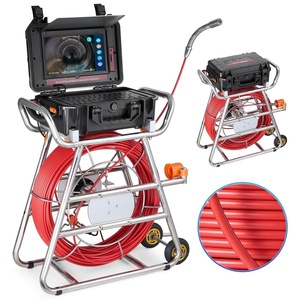 image:imageVEVOR Sewer Camera 165 ft50m SelfLeveling Drain Camera with 512Hz Transmitter Distance Counter 9 Screen 1080P HD Snake Plumbing Cameras with Lights12 LED amp 32GB Card for Duct Pipe328ft with 101 Touchscreen