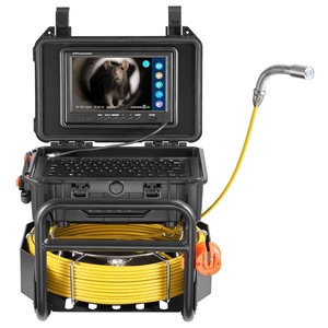 image:imageVEVOR Sewer Camera 165 ft50m SelfLeveling Drain Camera with 512Hz Transmitter Distance Counter 9 Screen 1080P HD Snake Plumbing Cameras with Lights12 LED amp 32GB Card for Duct Pipe230ft with 9 1080P HD Screen
