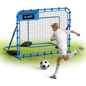 image:imageVEVOR Soccer Rebounder Net QuickSwitch Angle Soccer Goal Rebounder for Control Passing Practice HeavyDuty Iron Frame amp PE Net Easy Setup Ball Training Equipment for TeensampAdults5x4FT