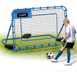 image:imageVEVOR Soccer Rebounder Net QuickSwitch Angle Soccer Goal Rebounder for Control Passing Practice HeavyDuty Iron Frame amp PE Net Easy Setup Ball Training Equipment for TeensampAdults7x4FT