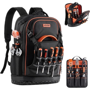 image:imageVEVOR Tool Backpack 56 Pockets Heavyduty Tools Storage Organizer Bags with Molded Base Electrician Jobsite Backpack for Construction Jobsite Electrician Industrial Repairman and HVAC TechsOxford Fabric