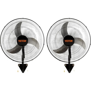 image:imageVEVOR Wall Mount Fan 18 Inch IP44 Waterproof 3 Speed Metal Fan with Triangle Bracket Set for Commercial Warehouse Greenhouse Workshop Covered Patio Factory and Basement20 Inch 2 Pack
