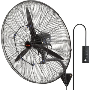 image:imageVEVOR Wall Mount Fan 18 Inch IP44 Waterproof 3 Speed Metal Fan with Triangle Bracket Set for Commercial Warehouse Greenhouse Workshop Covered Patio Factory and Basement30 Inch
