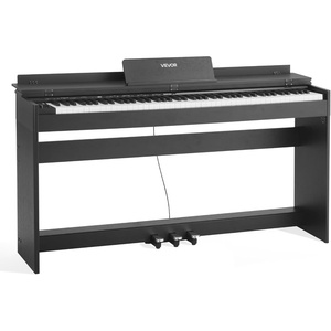 image:imageVEVOR Weighted Digital Piano 88 Keys Fully Weighted Electric Piano Keyboard with Furniture Stand Power Adapter Triple Pedal Record Function 280 Tones Wireless Connection for Beginners BlackBlack  with Cover