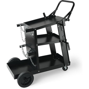 image:imageVEVOR Welding Cart 3Tier Welder Cart Heavy Duty with 400 Lbs Weight Capacity 360 Swivel Wheels Tank Storage Safety Chains Rolling MIG Welder Cart for TIG ARC MMA Plasma Cutter Welding Machine3Tier