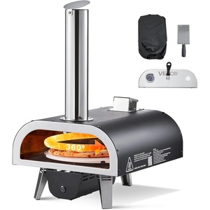 image:imageVEVOR WoodFired Pizza Oven Outdoor 12 Auto Rotate Pizza Ovens Portable Pellet Pizza Maker with Thermometer amp Electric Rotating System Pizza Stone Carry Bag amp Shovel for Backyard Patio Camping12 Inch