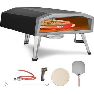 image:imageVEVOR WoodFired Pizza Oven Outdoor 12 Auto Rotate Pizza Ovens Portable Pellet Pizza Maker with Thermometer amp Electric Rotating System Pizza Stone Carry Bag amp Shovel for Backyard Patio Camping16 Inch