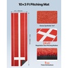 image:imageVEVOR 10x3ft SoftballBaseball Pitching Mat with Rubber Mound  AntiFade Turf amp AntiSlip Foam Backing Portable Fastpitch Training Aid for IndoorOutdoor Practice RedGreenRed