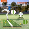 image:imageVEVOR 10x3ft SoftballBaseball Pitching Mat with Rubber Mound  AntiFade Turf amp AntiSlip Foam Backing Portable Fastpitch Training Aid for IndoorOutdoor Practice RedGreenGreen