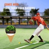 image:imageVEVOR 10x3ft SoftballBaseball Pitching Mat with Rubber Mound  AntiFade Turf amp AntiSlip Foam Backing Portable Fastpitch Training Aid for IndoorOutdoor Practice RedGreenGreen