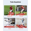 image:imageVEVOR 10x3ft SoftballBaseball Pitching Mat with Rubber Mound  AntiFade Turf amp AntiSlip Foam Backing Portable Fastpitch Training Aid for IndoorOutdoor Practice RedGreenRed