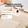 image:imageVEVOR Acrylic Coffee Table 2Tiers Center Table with Open Storage Shelf Modern Rectangle Acrylic Coffe Desk for Living Room Dining Room Kitchen Island Office 315 W x 197 D x 157 H GreenClear  Ushape