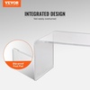 image:imageVEVOR Acrylic Coffee Table 2Tiers Center Table with Open Storage Shelf Modern Rectangle Acrylic Coffe Desk for Living Room Dining Room Kitchen Island Office 315 W x 197 D x 157 H GreenClear  Ushape