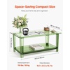 image:imageVEVOR Acrylic Coffee Table 2Tiers Center Table with Open Storage Shelf Modern Rectangle Acrylic Coffe Desk for Living Room Dining Room Kitchen Island Office 315 W x 197 D x 157 H GreenGreen