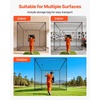 image:imageVEVOR Baseball Batting CageProfessional Softball Baseball Batting Hitting Training NetHeavy Duty Enclosed PE Practice Portable Pitching Cage NetampCarry Bagfor BackyardFieldIndoorampOutdoor10 FT Golf Batting Cage