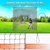 image:imageVEVOR Baseball Batting CageProfessional Softball Baseball Batting Hitting Training NetHeavy Duty Enclosed PE Practice Portable Pitching Cage NetampCarry Bagfor BackyardFieldIndoorampOutdoor55 FT ONLY NET