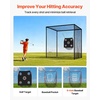 image:imageVEVOR Baseball Batting CageProfessional Softball Baseball Batting Hitting Training NetHeavy Duty Enclosed PE Practice Portable Pitching Cage NetampCarry Bagfor BackyardFieldIndoorampOutdoor10 FT Golf Batting Cage