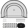 image:imageVEVOR Baseball Batting CageProfessional Softball Baseball Batting Hitting Training NetHeavy Duty Enclosed PE Practice Portable Pitching Cage NetampCarry Bagfor BackyardFieldIndoorampOutdoor19 FT Carbon Steel Frame