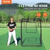 image:imageVEVOR Baseball and Softball Rebounder Net PitchBack Baseball Pitching Nest 3Way Baseball Softball Pitchback Net Fielding Trainer Bounce Back Net for FieldingThrowing Practice4X6 FT