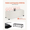 image:imageVEVOR Foldable Storage Ottoman Bench End of Bed Bench with Side Bags Folding Upholstered Storage Chest Supports 660 lbs Linen Bed Ottoman with Large Space for Living Room Bedroom Entryway BeigeBeige