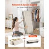image:imageVEVOR Foldable Storage Ottoman Bench End of Bed Bench with Side Bags Folding Upholstered Storage Chest Supports 660 lbs Linen Bed Ottoman with Large Space for Living Room Bedroom Entryway BeigeBeige