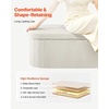 image:imageVEVOR Foldable Storage Ottoman Bench End of Bed Bench with Side Bags Folding Upholstered Storage Chest Supports 660 lbs Linen Bed Ottoman with Large Space for Living Room Bedroom Entryway BeigeBeige
