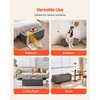 image:imageVEVOR Foldable Storage Ottoman Bench End of Bed Bench with Side Bags Folding Upholstered Storage Chest Supports 660 lbs Linen Bed Ottoman with Large Space for Living Room Bedroom Entryway BeigeGrey