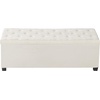 image:imageVEVOR Foldable Storage Ottoman Bench End of Bed Bench with Side Bags Folding Upholstered Storage Chest Supports 660 lbs Linen Bed Ottoman with Large Space for Living Room Bedroom Entryway BeigeBeige