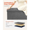 image:imageVEVOR Foldable Storage Ottoman Bench End of Bed Bench with Side Bags Folding Upholstered Storage Chest Supports 660 lbs Linen Bed Ottoman with Large Space for Living Room Bedroom Entryway BeigeGrey