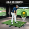 image:imageVEVOR Golf Hitting Mat Artificial Turf Thickened Practice Hitting Mat for Outdoor amp Indoor Golf Gifts for MenWomen5x4ft  18mm Thick