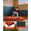 image:imageVEVOR Pitching Mound Baseball Game Mound IndoorOutdoor Pitching Practice and Training Equipment Softball Pitching Aids with Antifade Turf and Pitching RubberRed