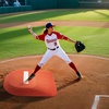image:imageVEVOR Pitching Mound Baseball Game Mound IndoorOutdoor Pitching Practice and Training Equipment Softball Pitching Aids with Antifade Turf and Pitching RubberRed