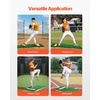 image:imageVEVOR Pitching Mound Baseball Game Mound IndoorOutdoor Pitching Practice and Training Equipment Softball Pitching Aids with Antifade Turf and Pitching RubberGreen
