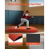 image:imageVEVOR Pitching Mound Baseball Game Mound IndoorOutdoor Pitching Practice and Training Equipment Softball Pitching Aids with Antifade Turf and Pitching RubberRed