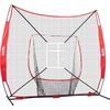 image:imageVEVOR Softball Practice Net Portable Baseball Training Net for Hitting Batting Catching Pitching  Backstop Equipment with Bow Frame Carry Bag Strike Zone Batting Tee7X7FT Set 2