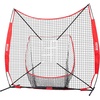 image:imageVEVOR Softball Practice Net Portable Baseball Training Net for Hitting Batting Catching Pitching  Backstop Equipment with Bow Frame Carry Bag Strike Zone Batting Tee7X7FT Set 3