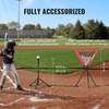 image:imageVEVOR Softball Practice Net Portable Baseball Training Net for Hitting Batting Catching Pitching  Backstop Equipment with Bow Frame Carry Bag Strike Zone Batting Tee7X7FT Set 3