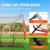 image:imageVEVOR Softball Practice Net Portable Baseball Training Net for Hitting Batting Catching Pitching  Backstop Equipment with Bow Frame Carry Bag Strike Zone Batting Tee7X7FT Set 1